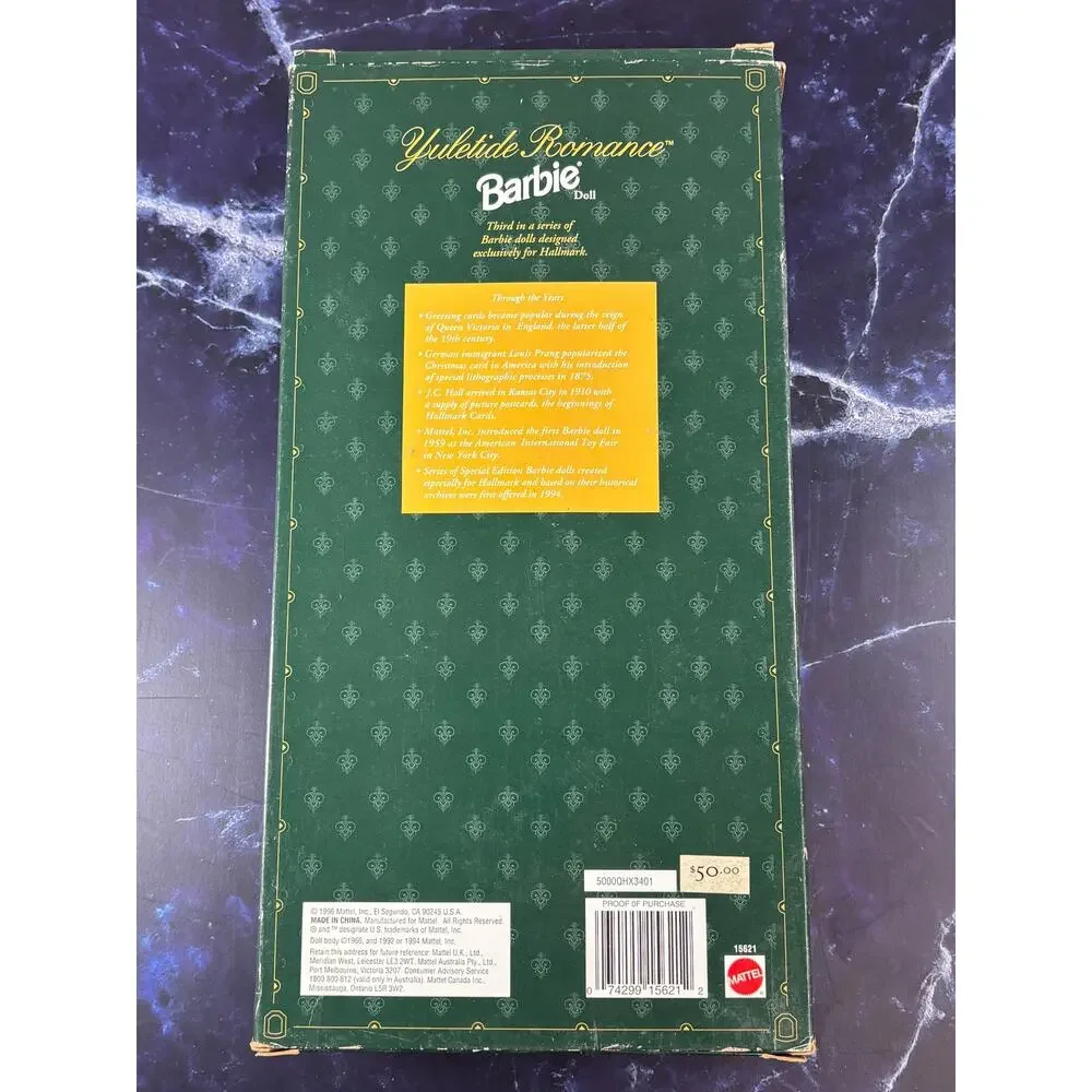 Yuletide Romance Barbie Hallmark Special Edition Doll 1996 Mattel 15621 Vintage